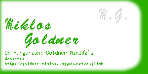 miklos goldner business card